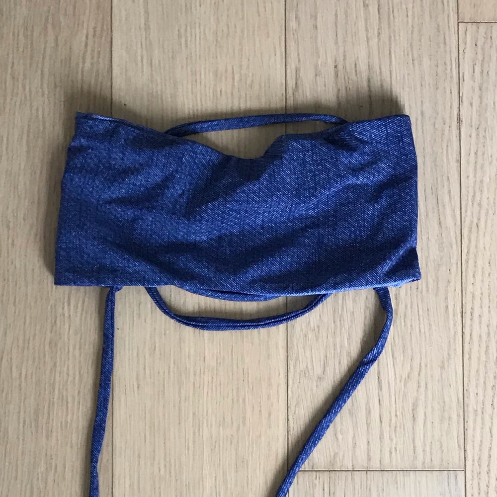 L space strapless bikini top